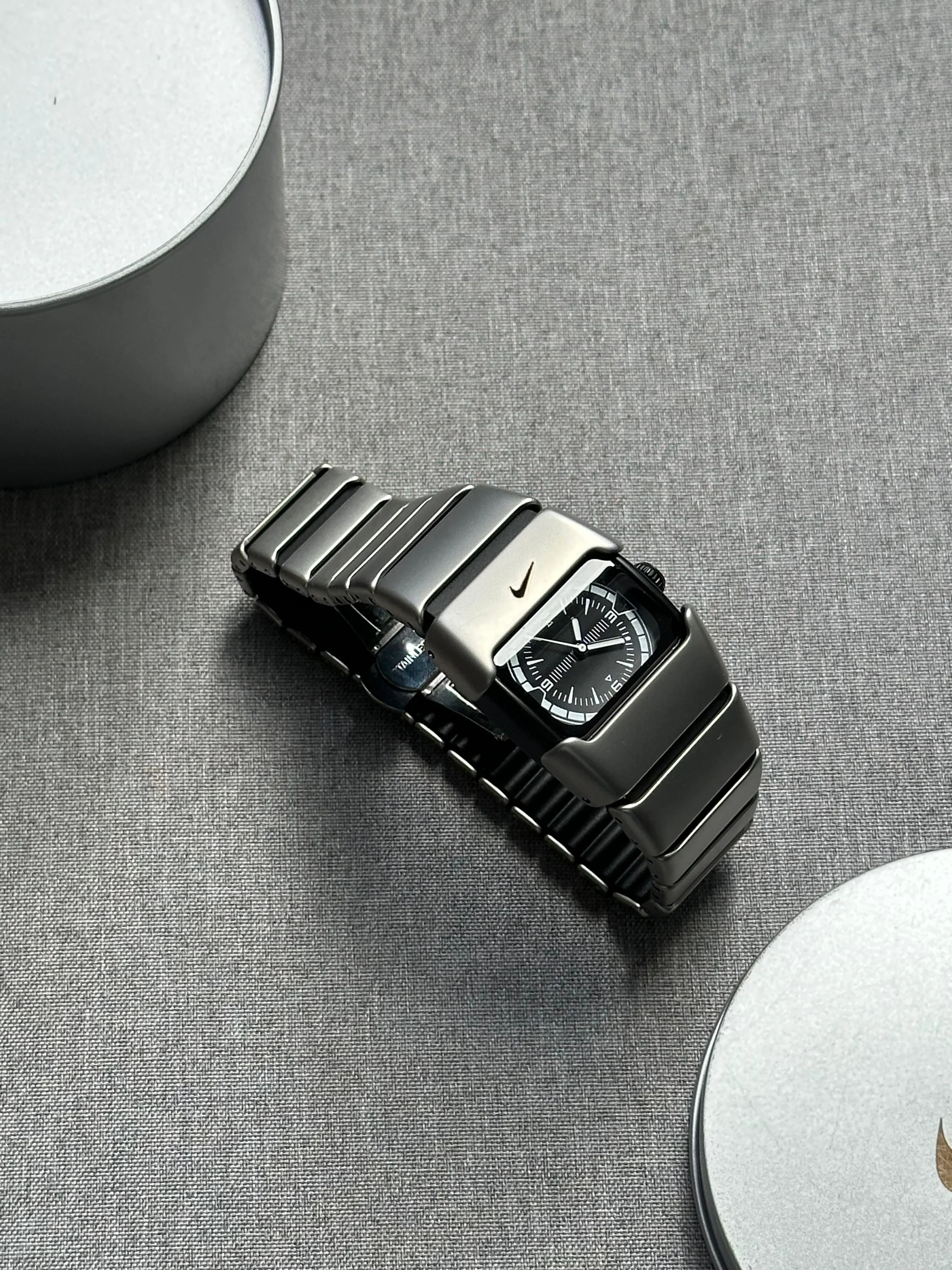 Nike Satin Silver Analogue Watch