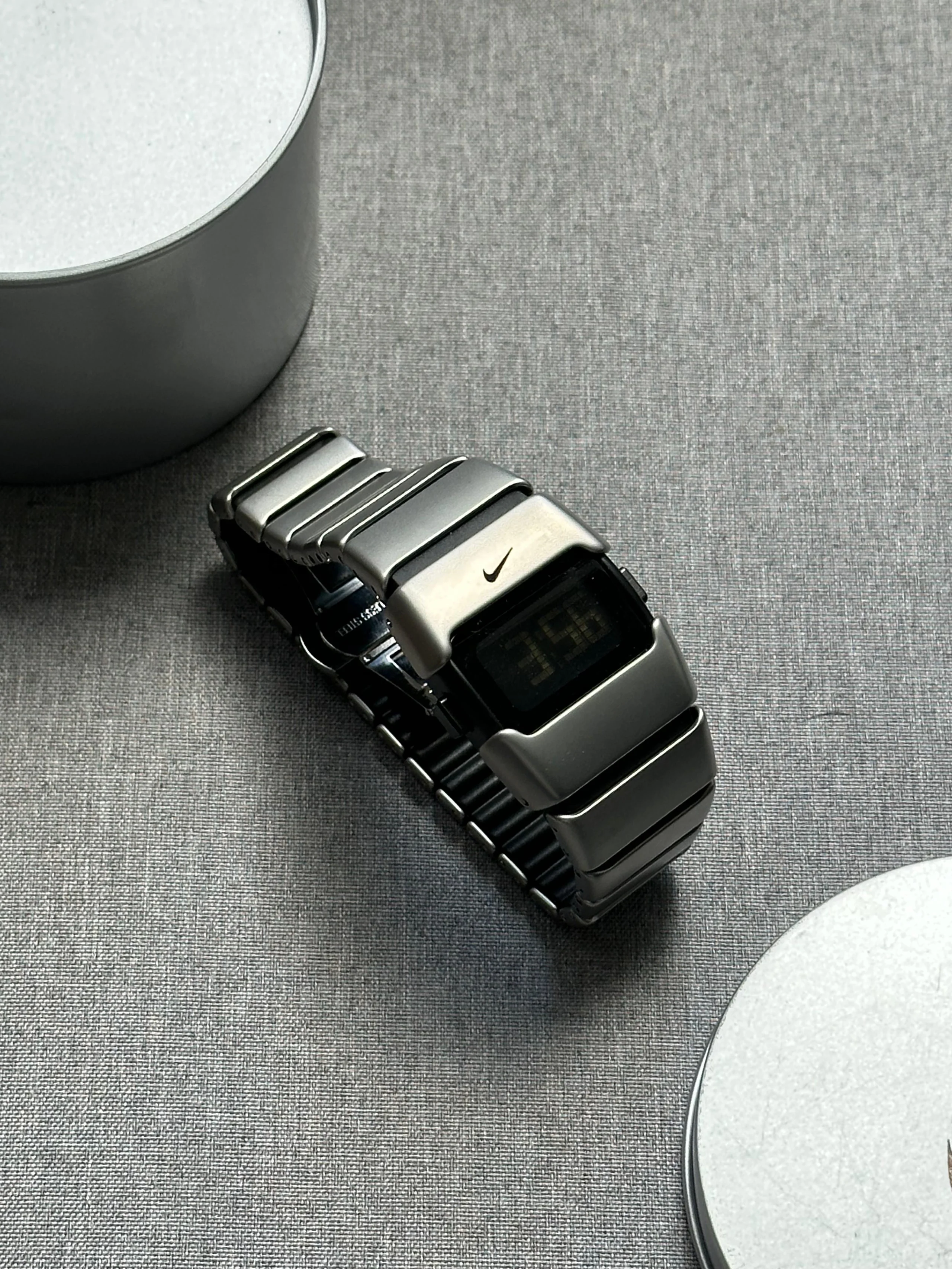 Nike Satin Silver Digital Watch