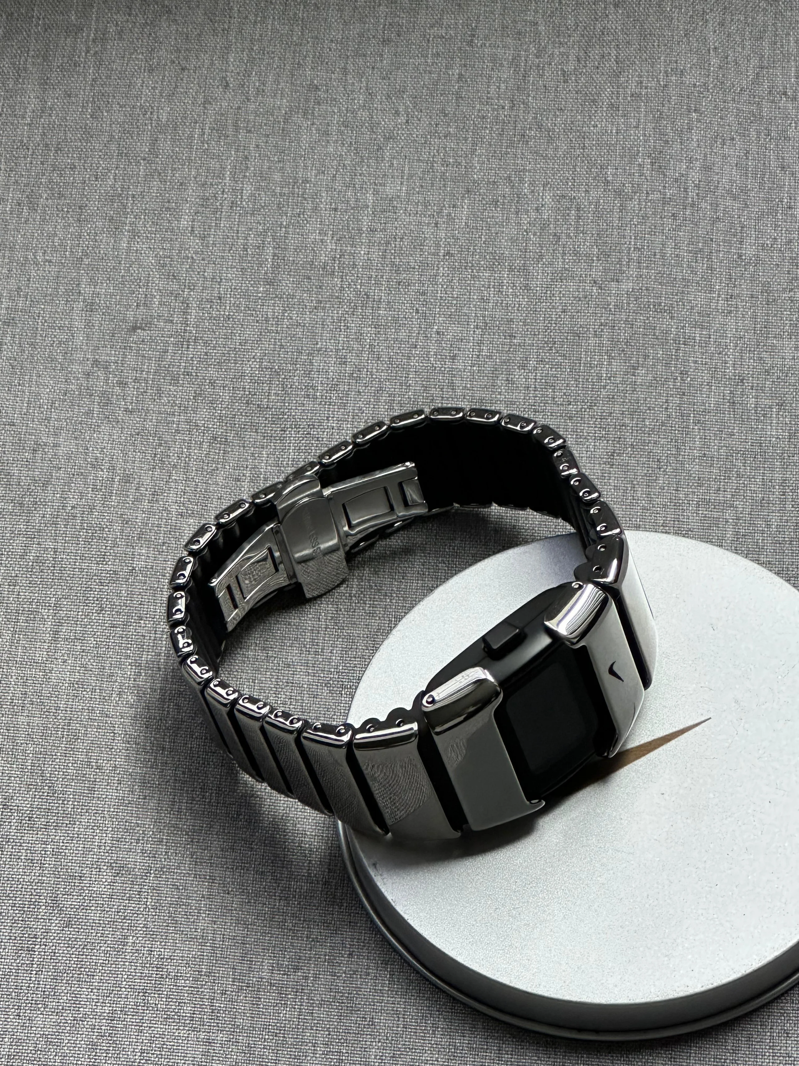 Nike Satin Silver Digital Watch