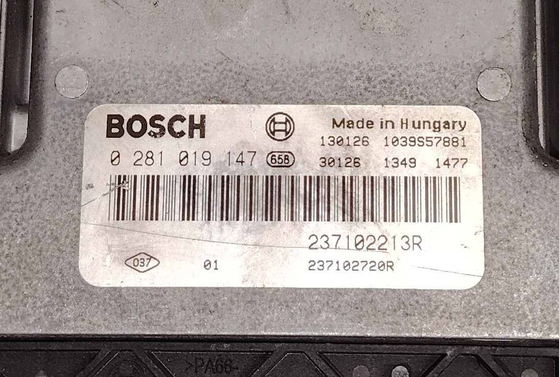 Calculateur moteur bosch EDC17C42 0281019147 237102213R – Renault Clio IV / Dacia Dokker 1.5 dCi