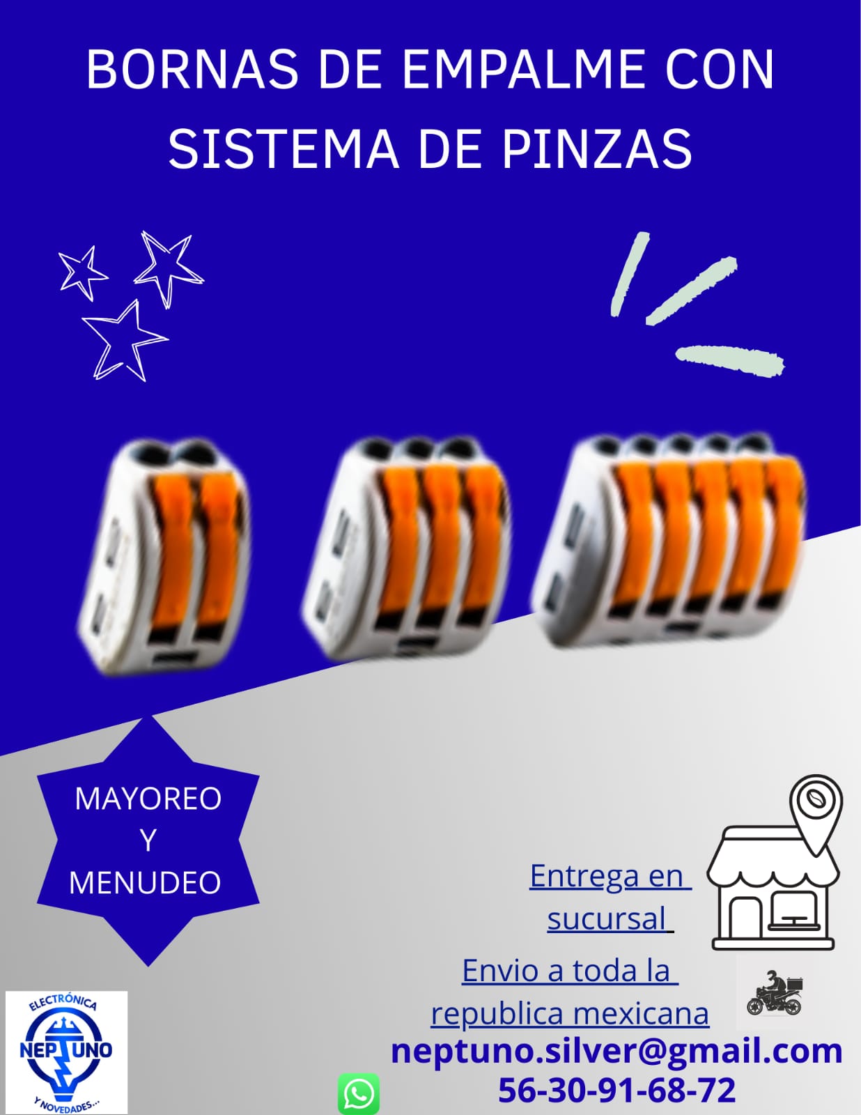 Bornas de empalme con sistema de pinzas