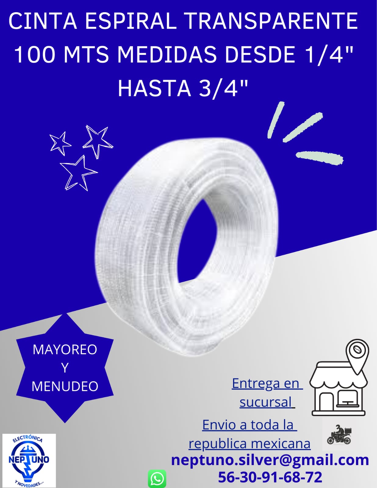 Cinta Espiral Transparente