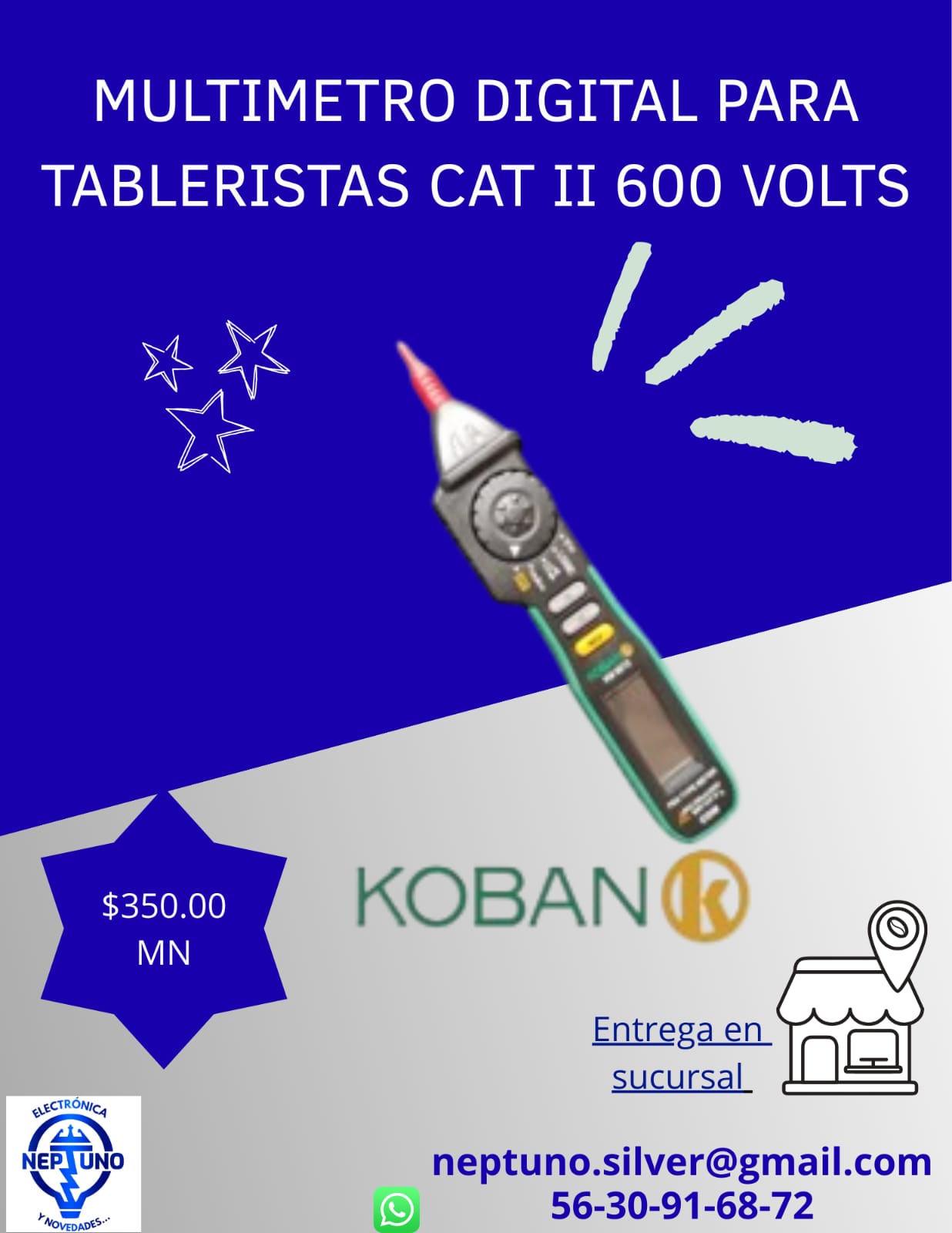 Multímetro Digital CAT II 600V