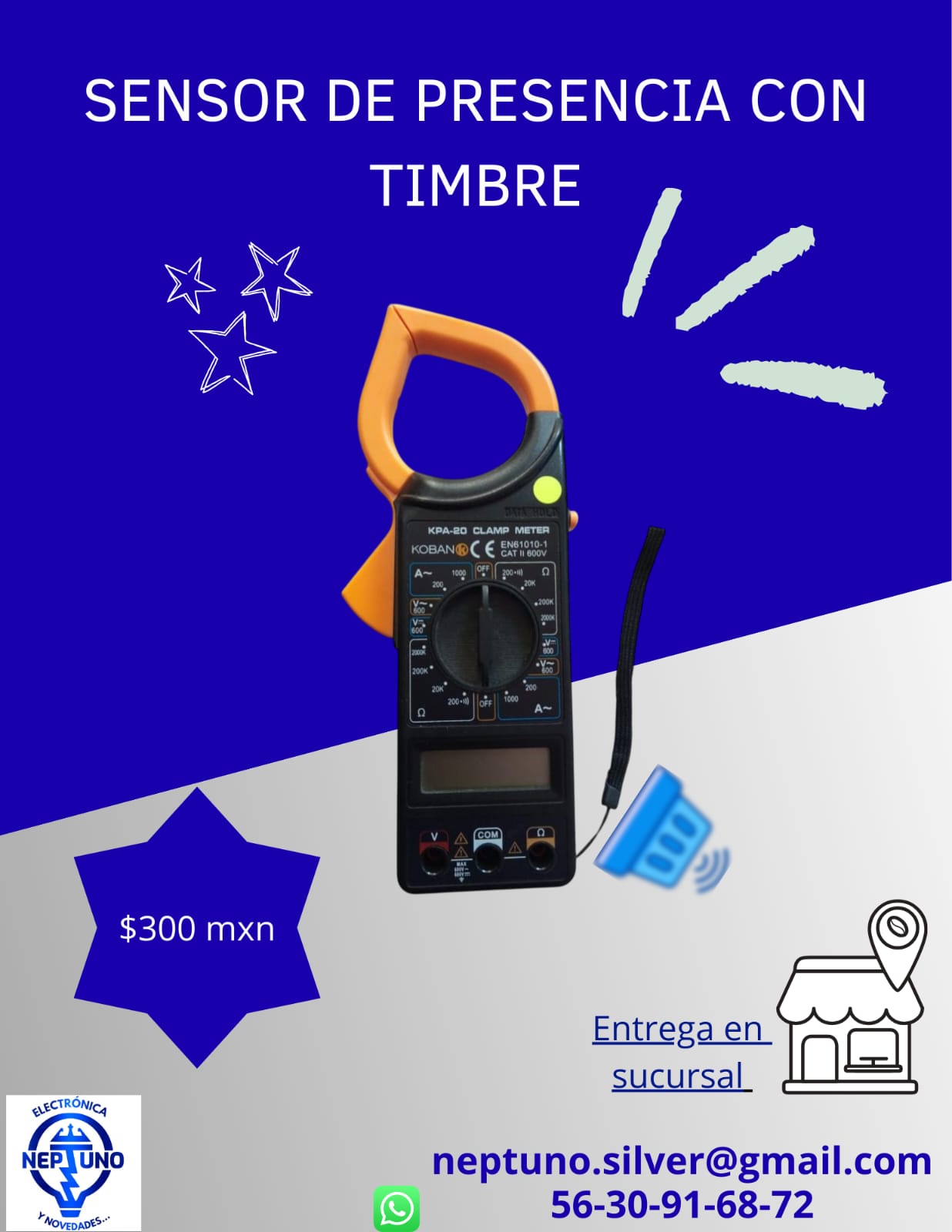 Sensor de presencia con timbre