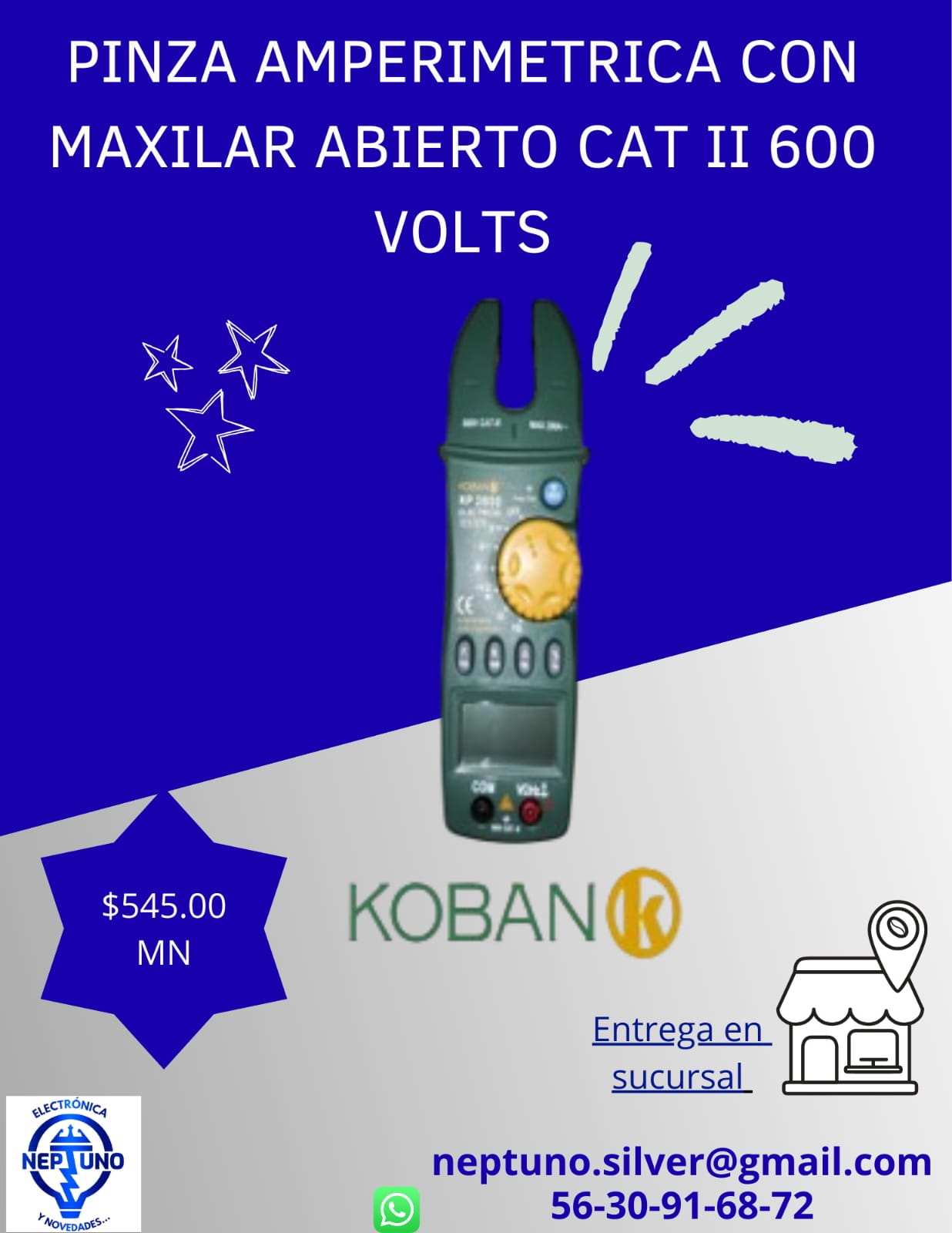 Pinza Amperimétrica Koban