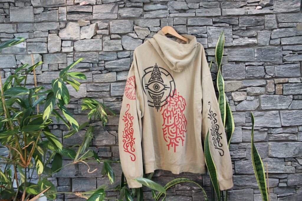 Multi Print Eye Hoodie 