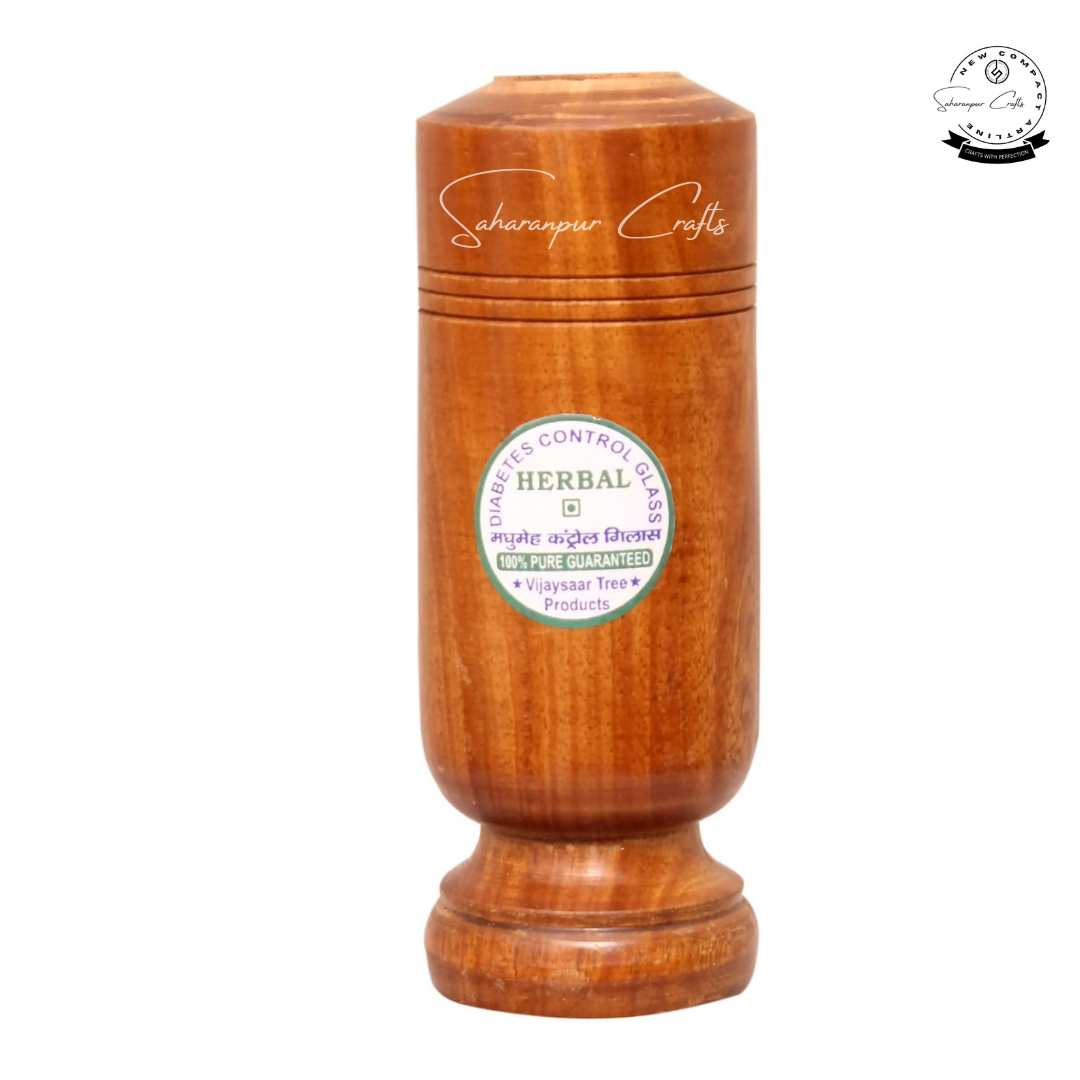 Herbal Vijaysar Wooden Glass