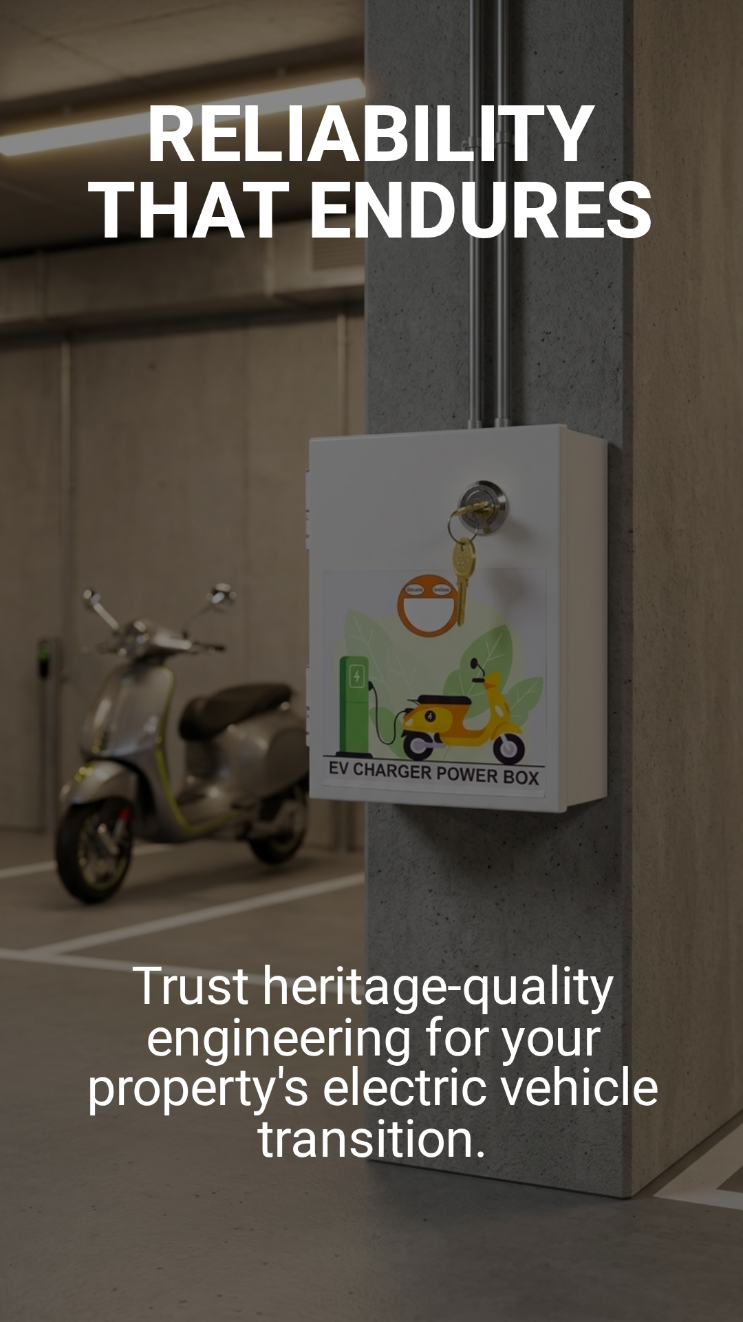 EV Charger Power Box with Lock