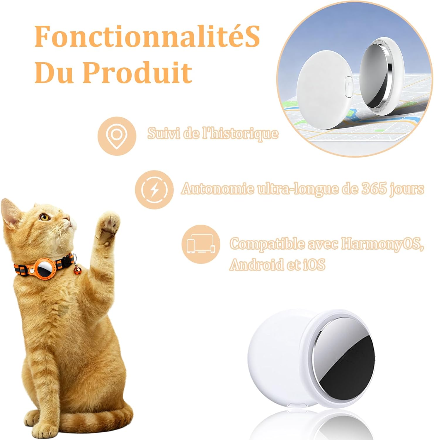 AI GPS Pet Tracking Collar