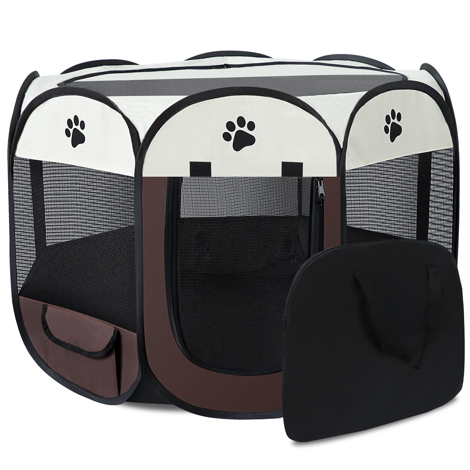 Foldable Pet Playpen, Portable Dog Cat Tent, Indoor/Outdoor Exercise Pen for Puppy Kitten Small Animals