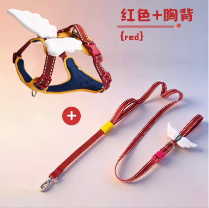 Blue Angel Wing Pet Harness and Leash Set