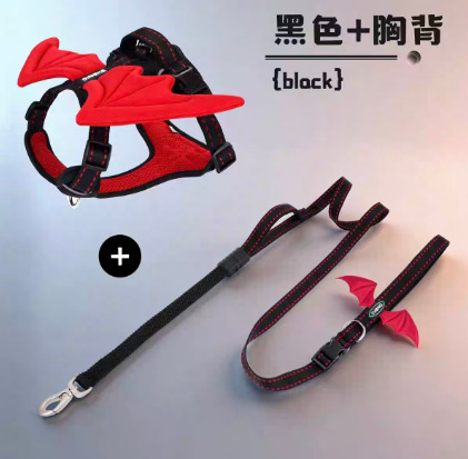 Blue Angel Wing Pet Harness and Leash Set