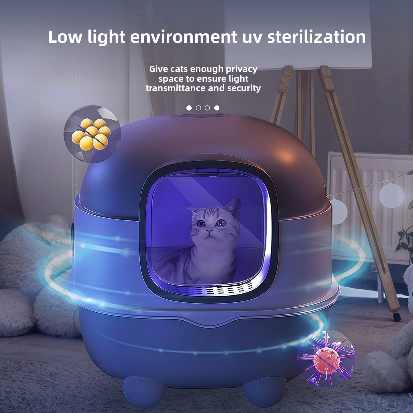 UV Sterilizing Cat Litter Box