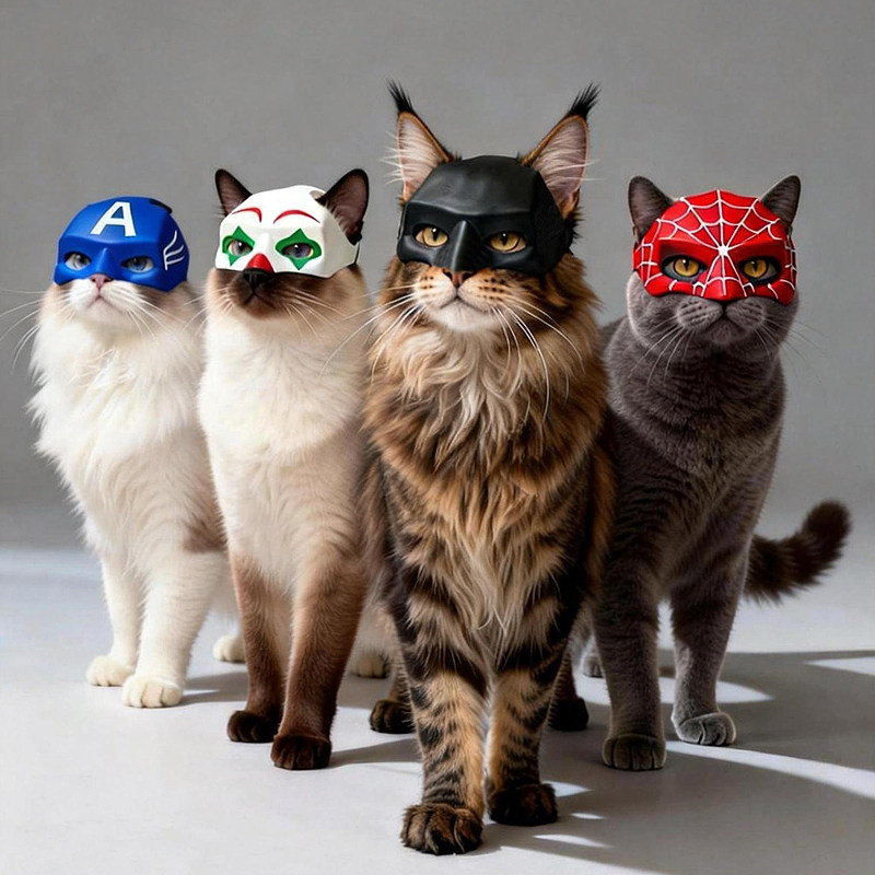 Superhero Cat Masks
