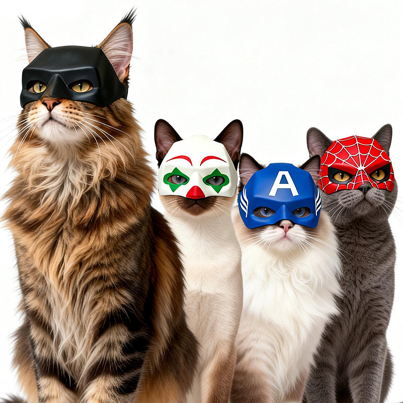 Superhero Cat Masks