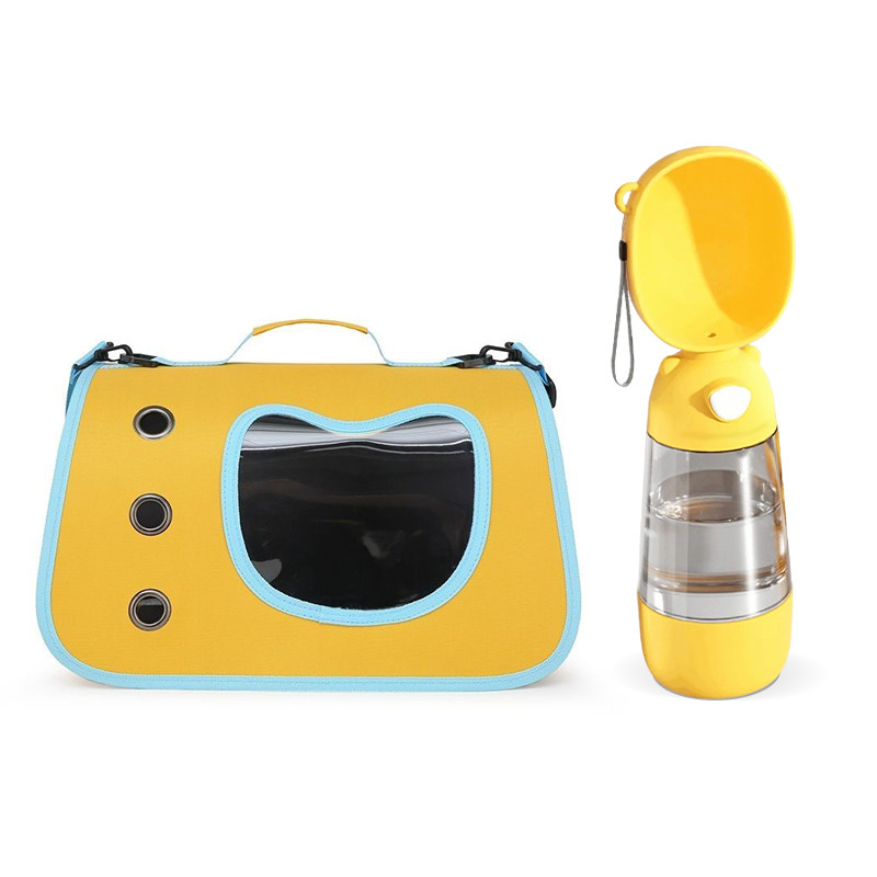 Pet Travel Carrier & Water Bottle Set