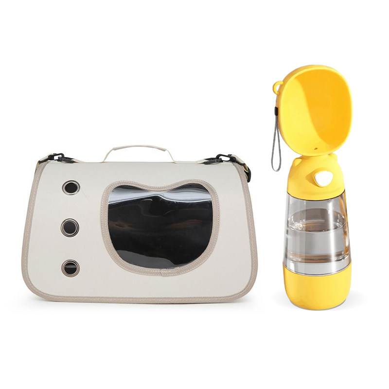 Pet Travel Carrier & Water Bottle Set