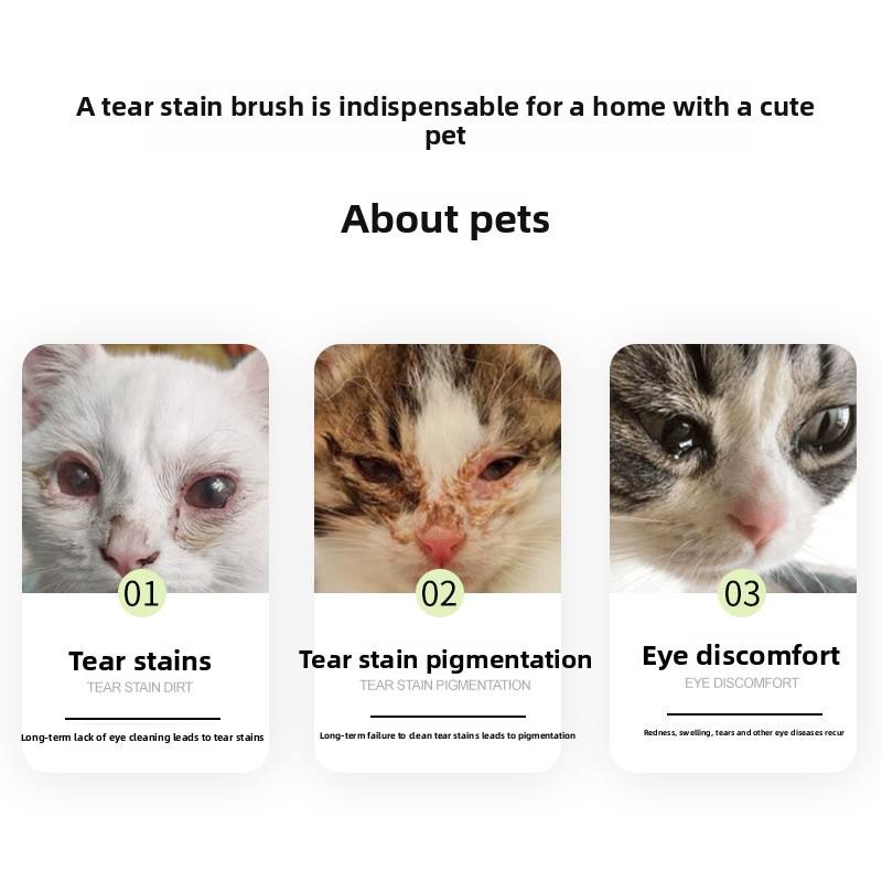 Pet Tears Eye Cleaning Feces Brush Soft 