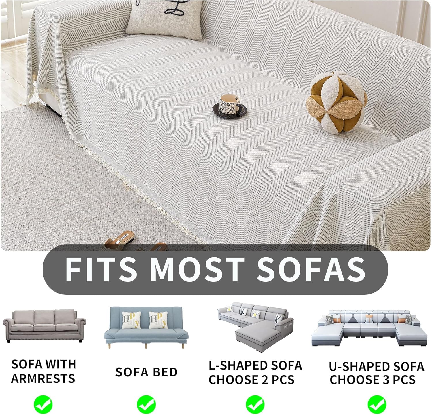 Elegant Sofa Throw Cover