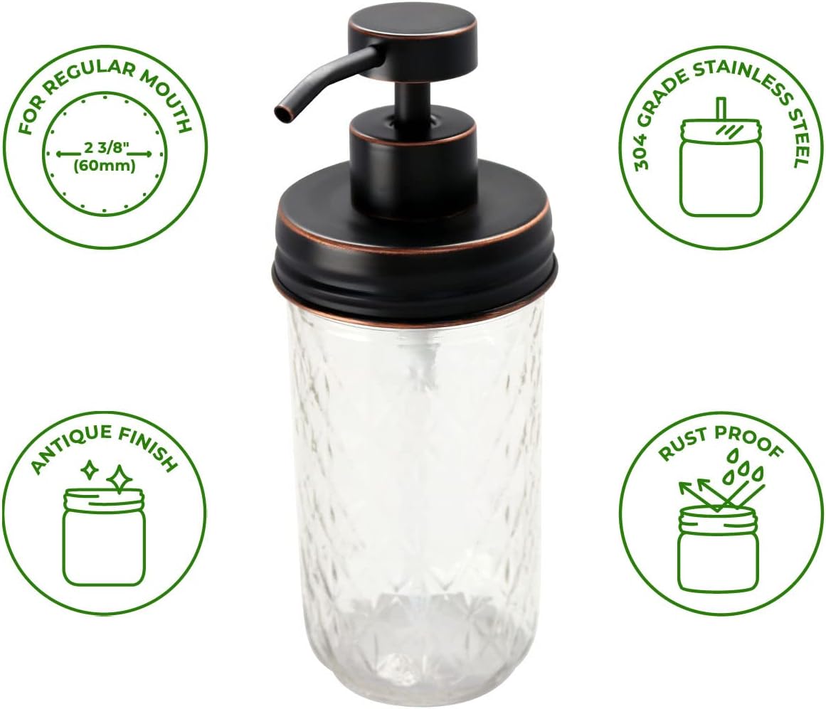 Oil Rubbed Bronze Soap Pump Dispenser Lid Kit