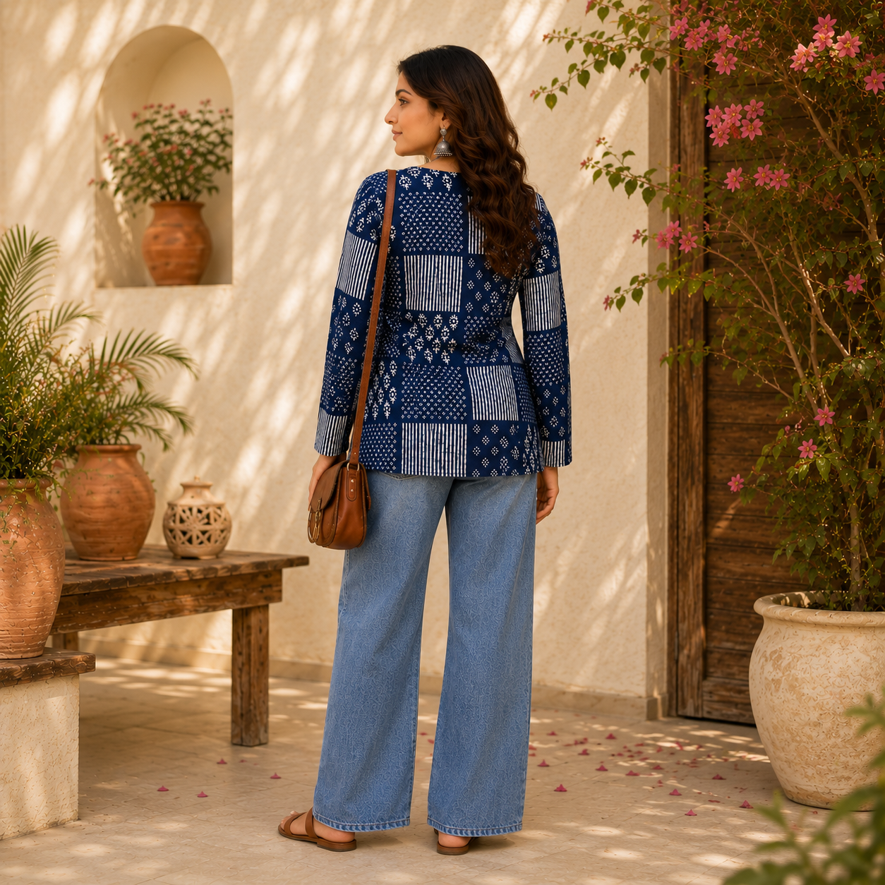 Boho Indigo Top