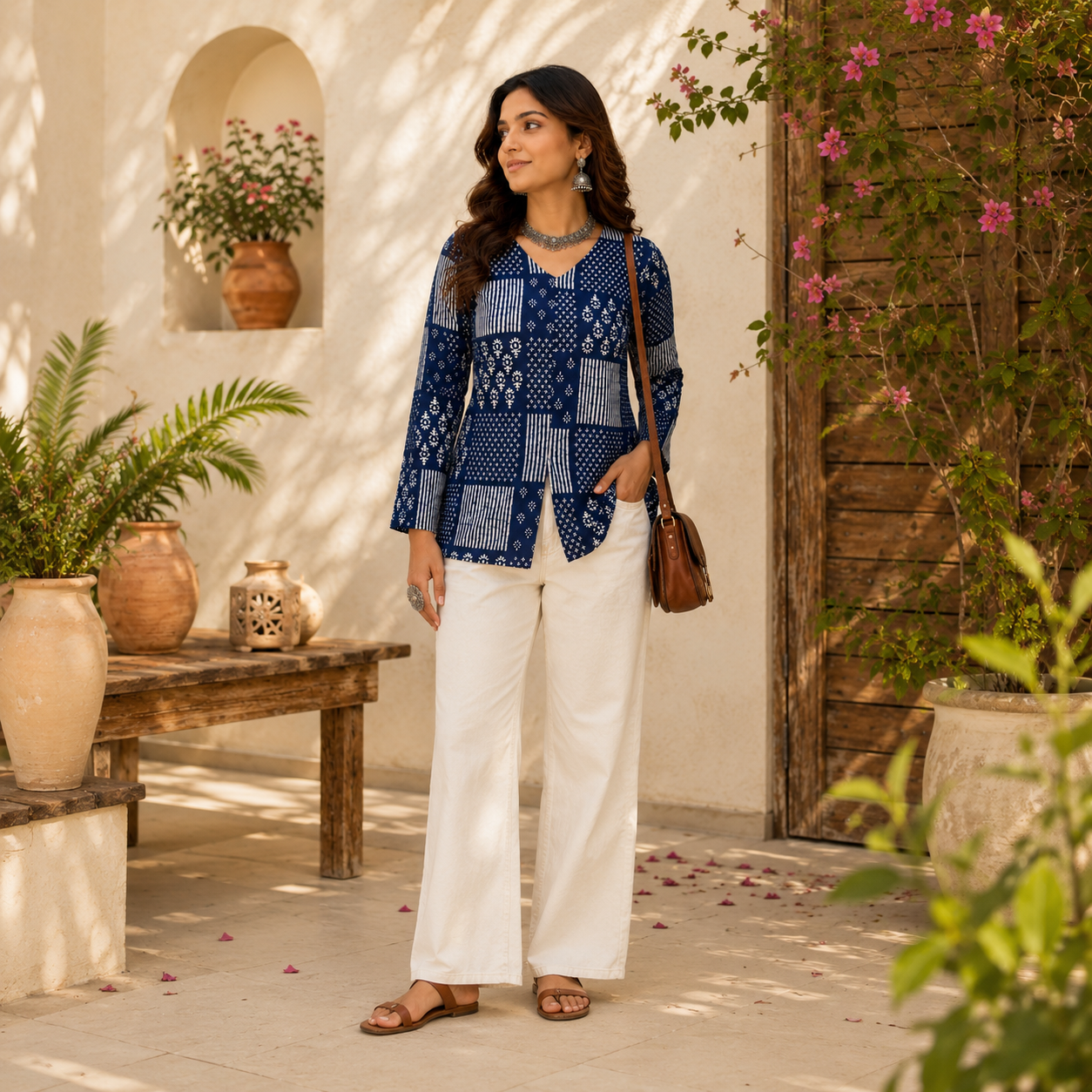 Boho Indigo Top