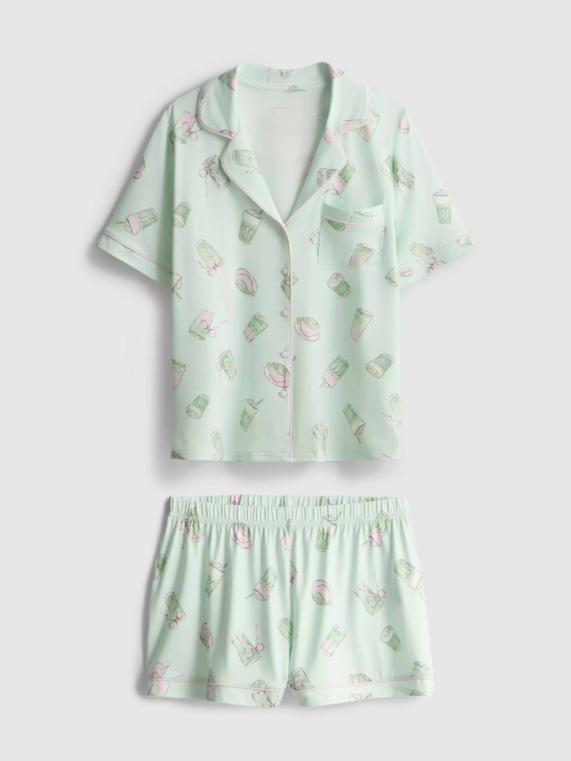 Matcha Boyfriend Short Pyjama Set