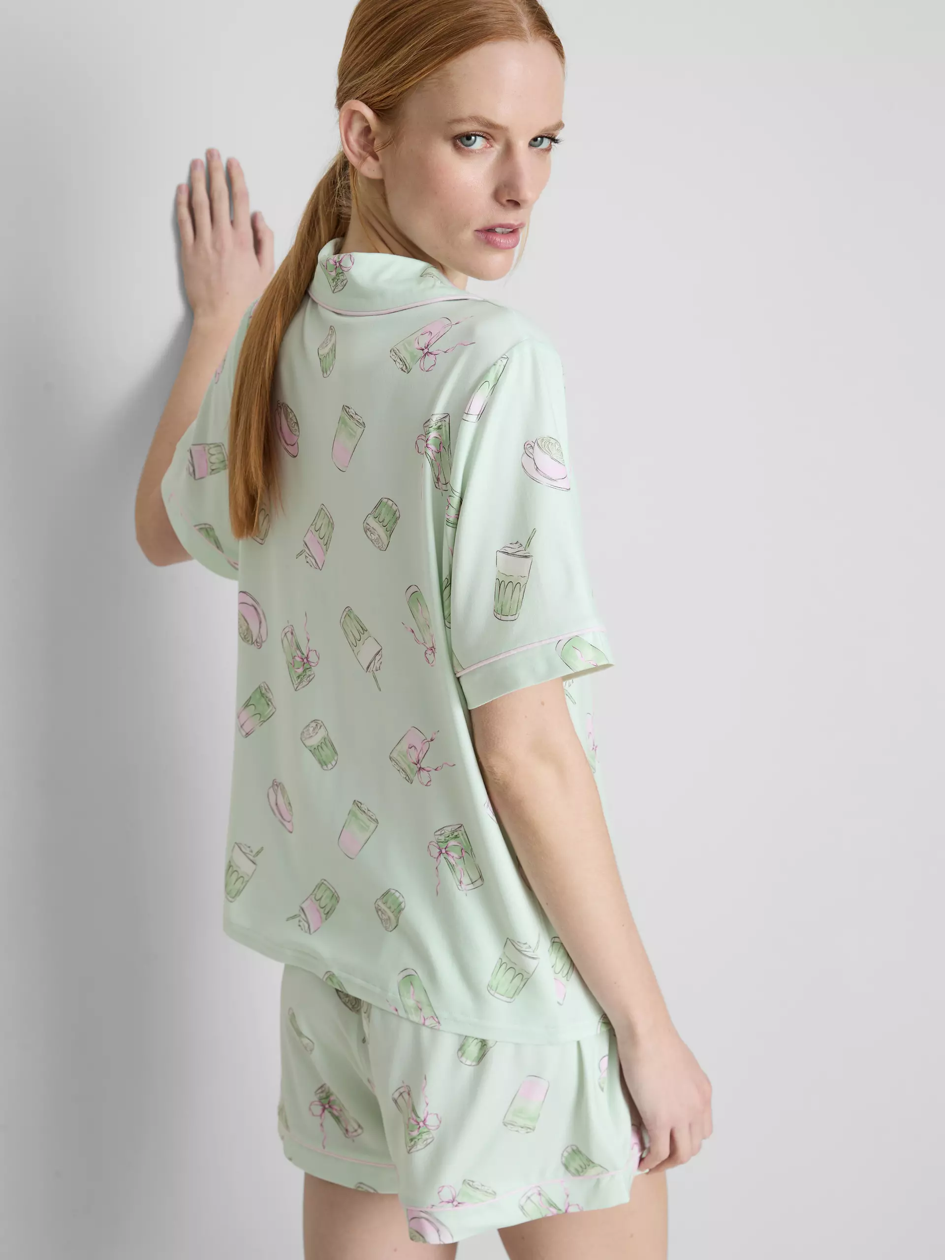Matcha Boyfriend Short Pyjama Set