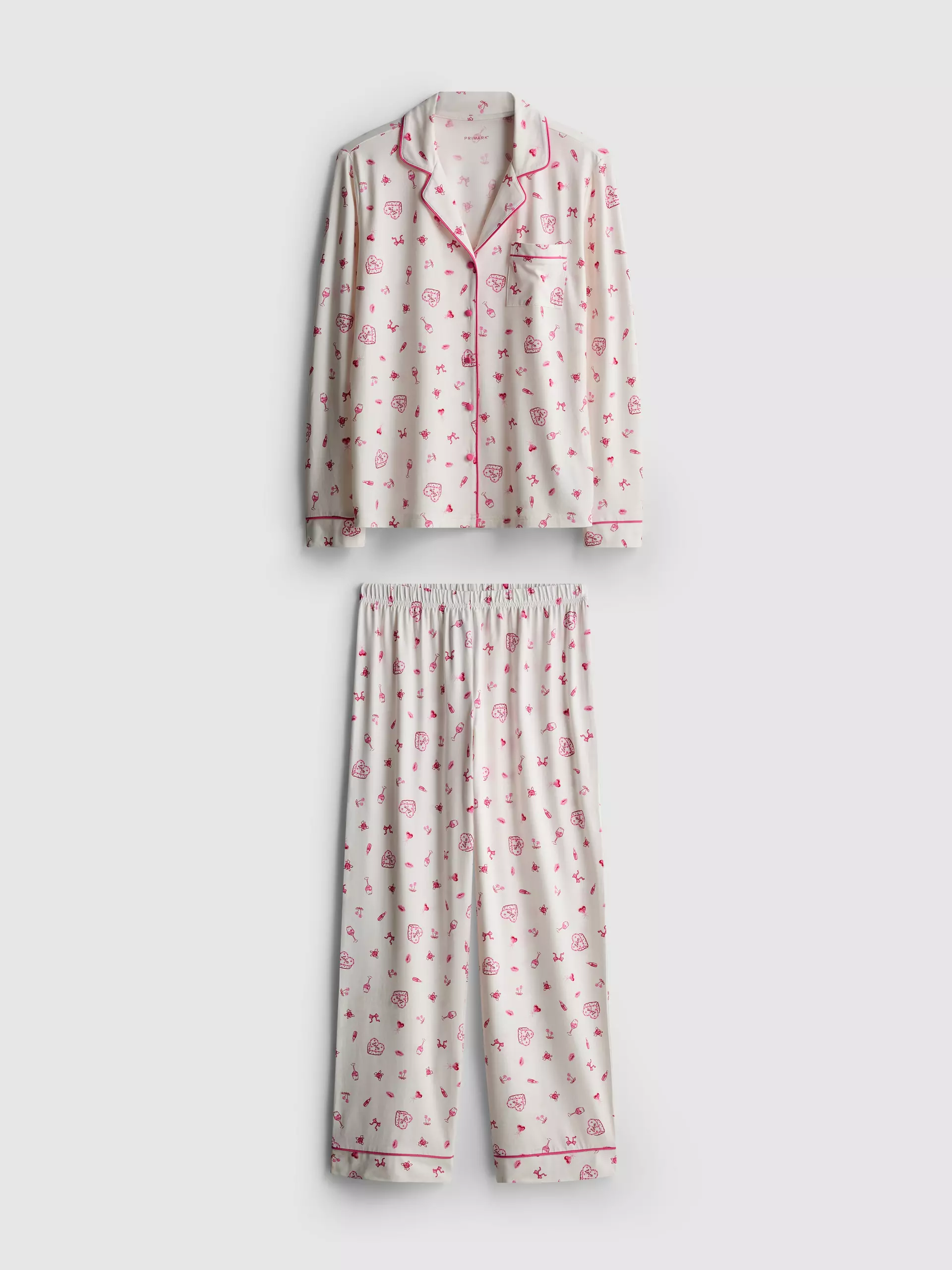 Cake and Love Printed Long sleeve Pyjama Set 