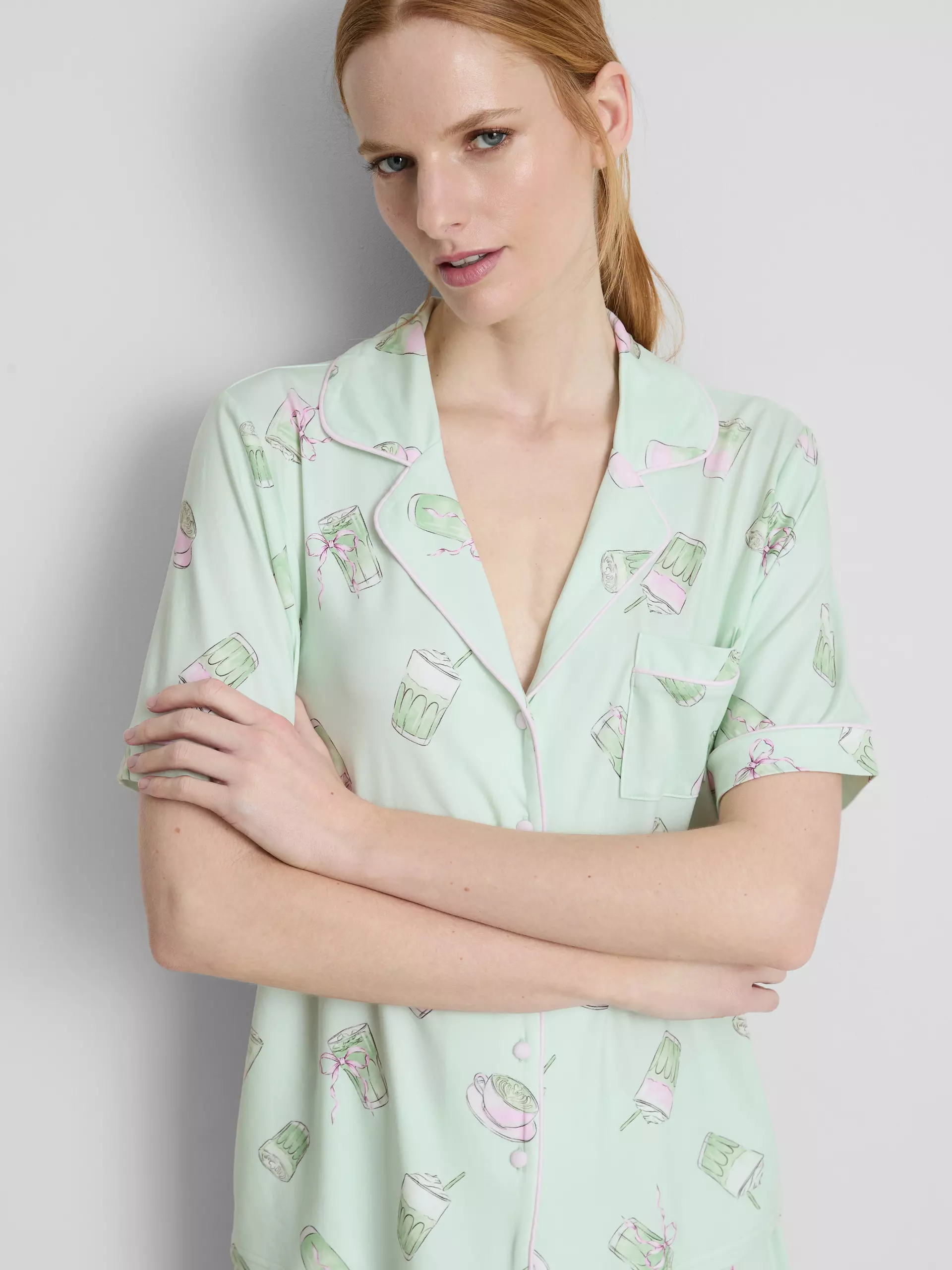 Matcha Boyfriend Short Pyjama Set