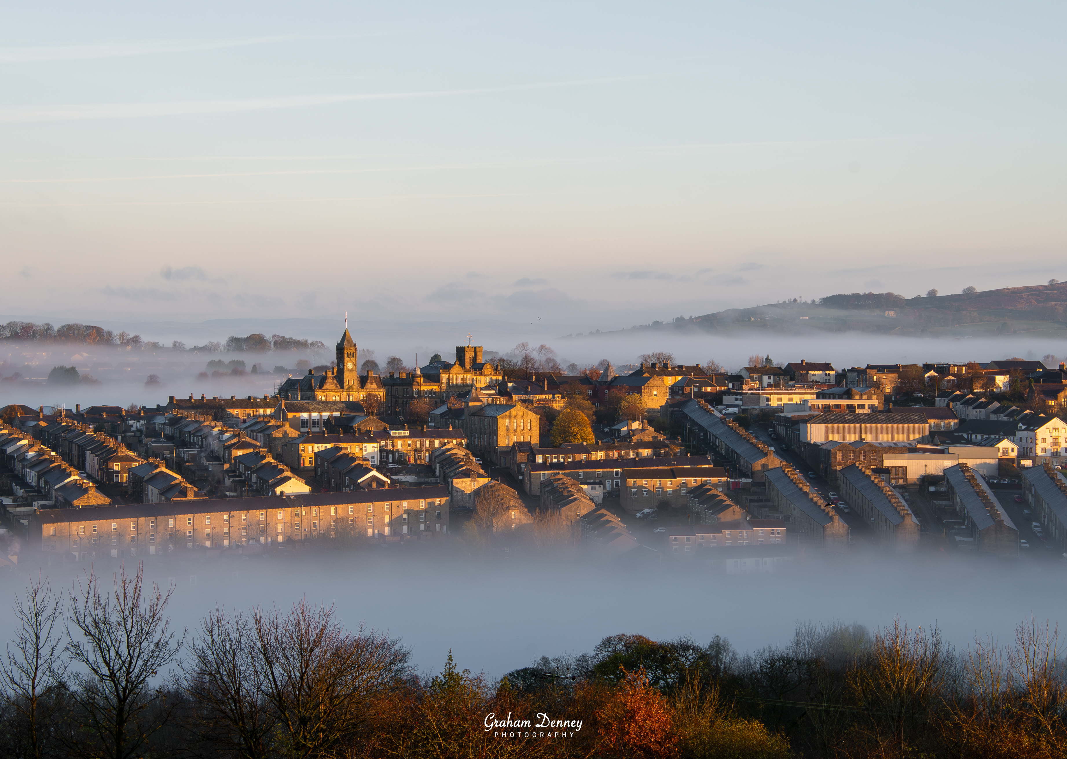 Foggy Colne Landscape Print