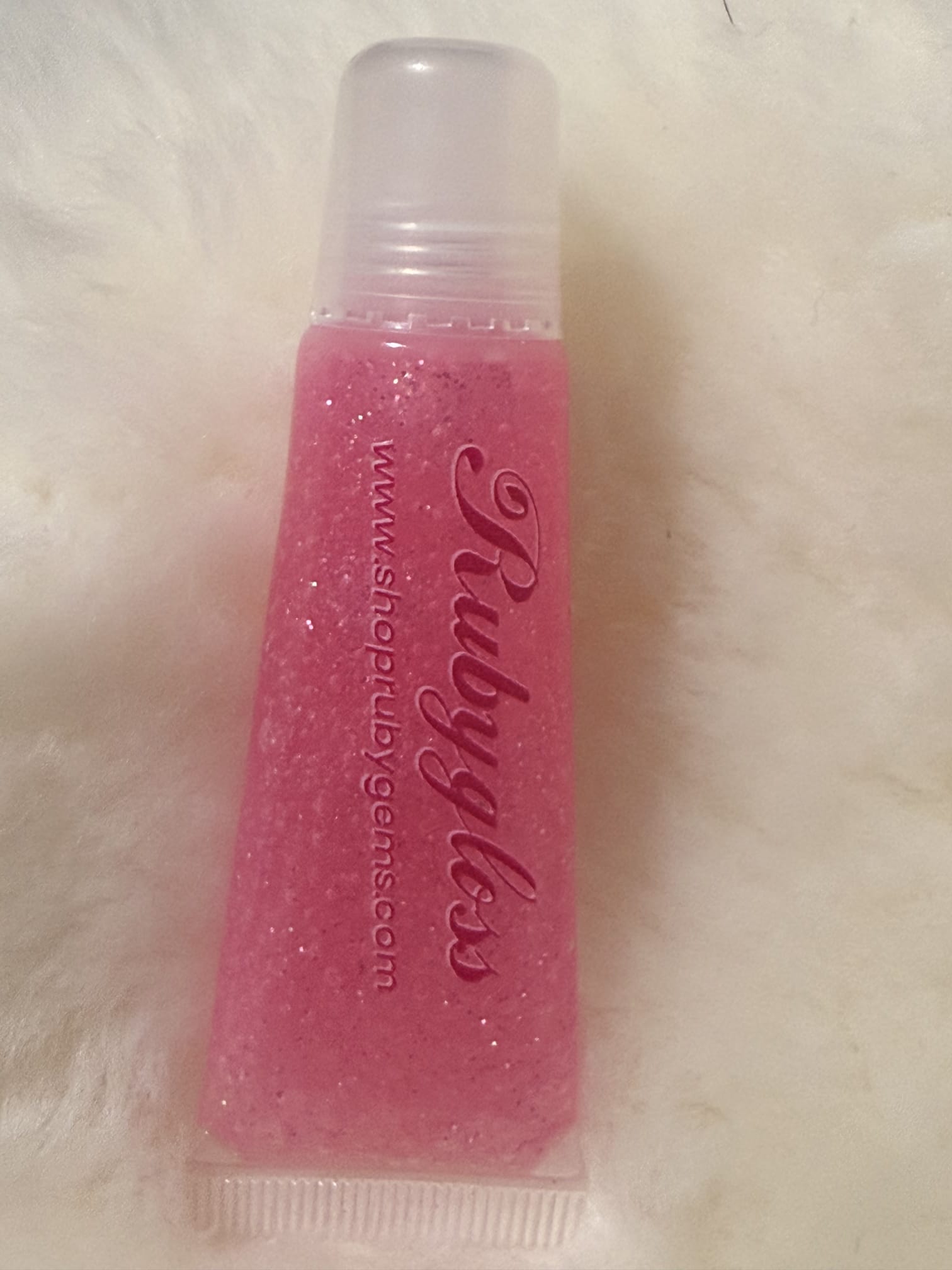 Rubygloss Pink Lip Gloss with Glitters