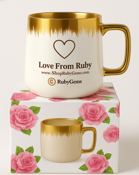 Love From Ruby Gold Mug