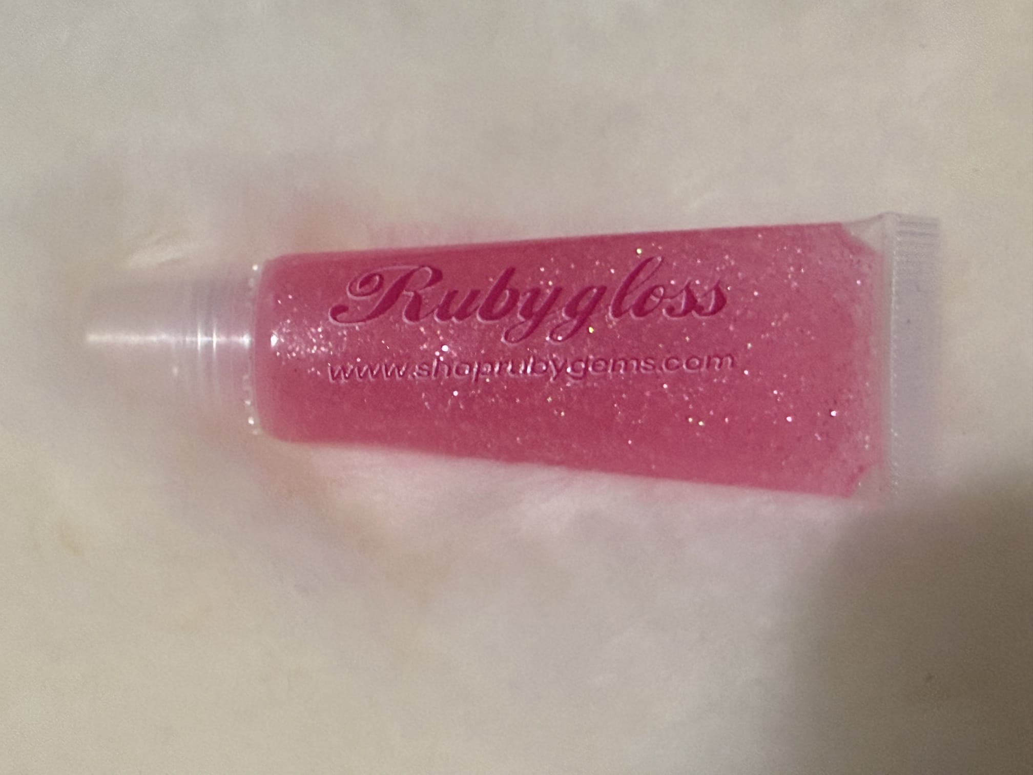 Rubygloss Pink Lip Gloss with Glitters