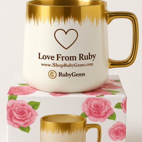 Love From Ruby Gold Mug