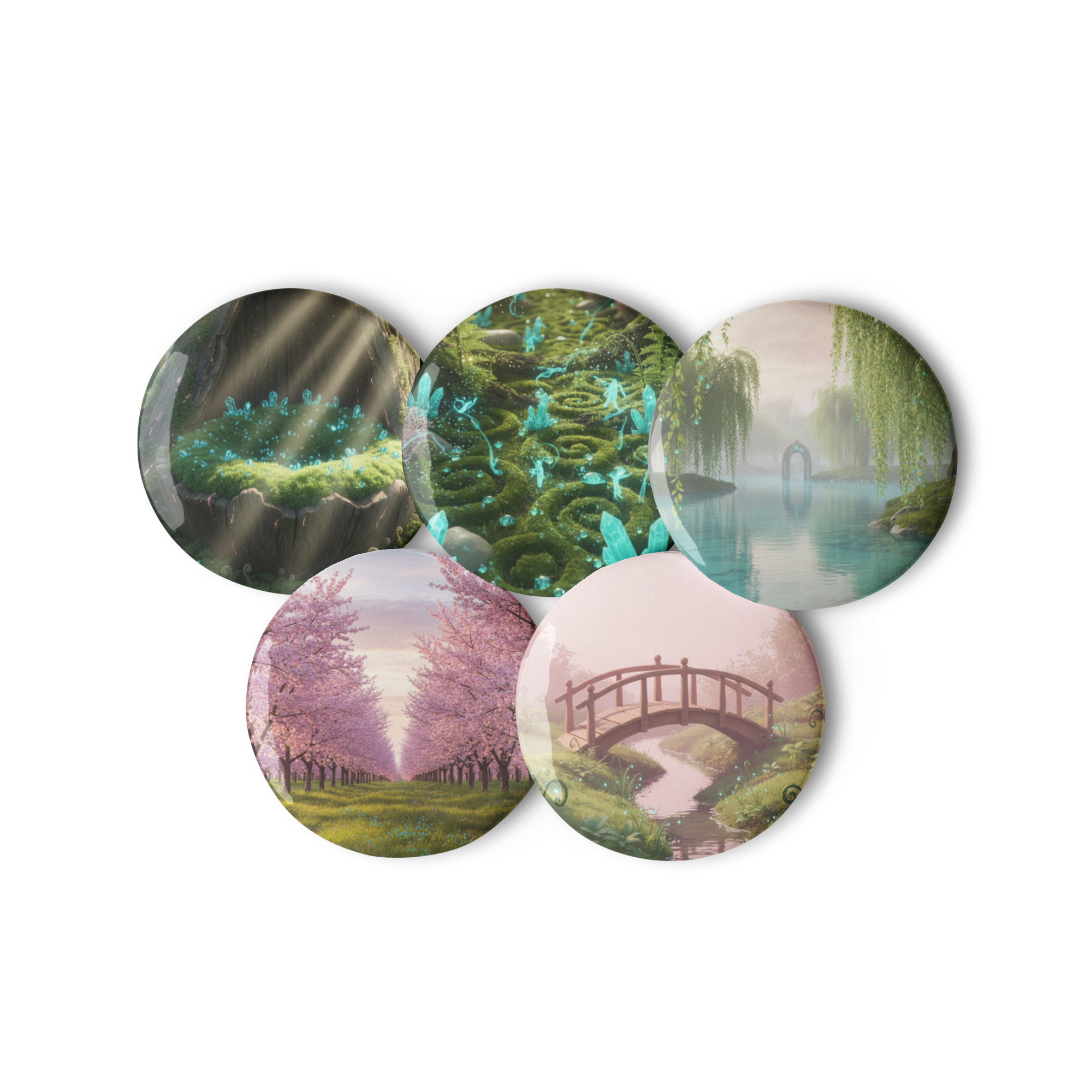 Soft Green - 5 Pins Set