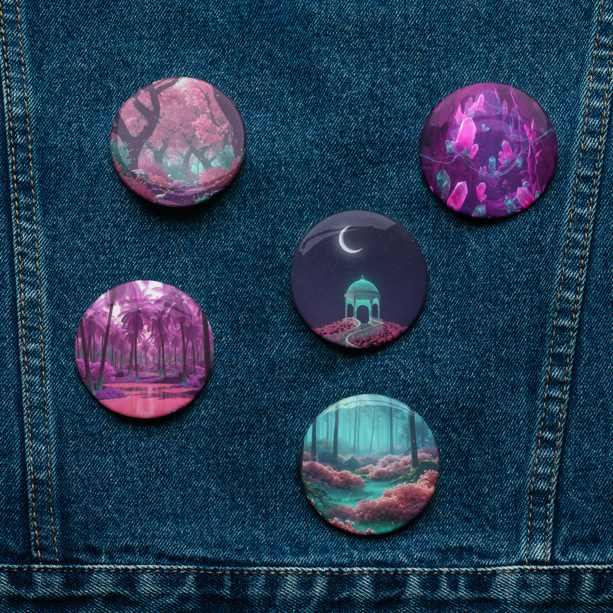 Vibrant Nights - 5 Pins Set