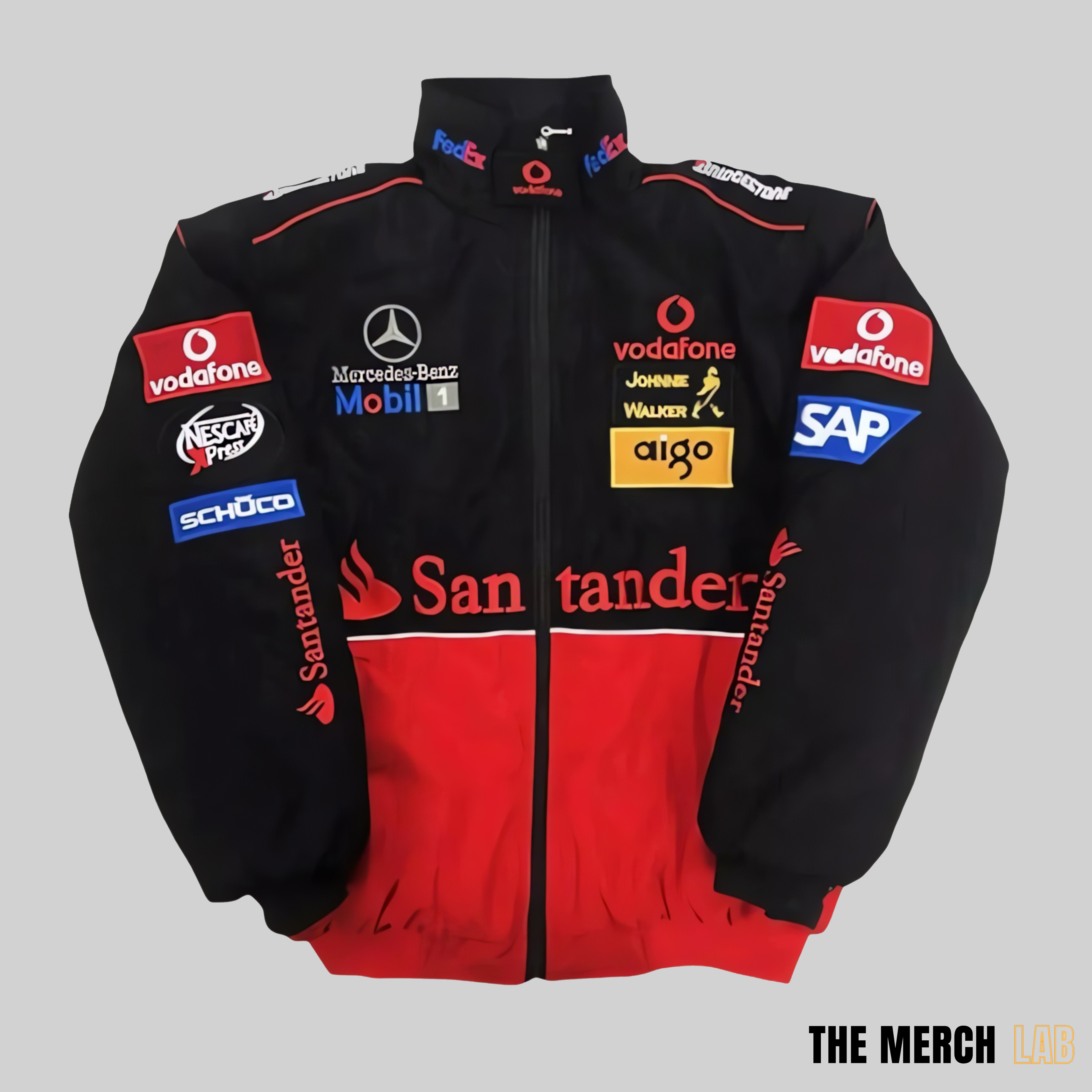 Mercedes Red/Black Bomber Jacket