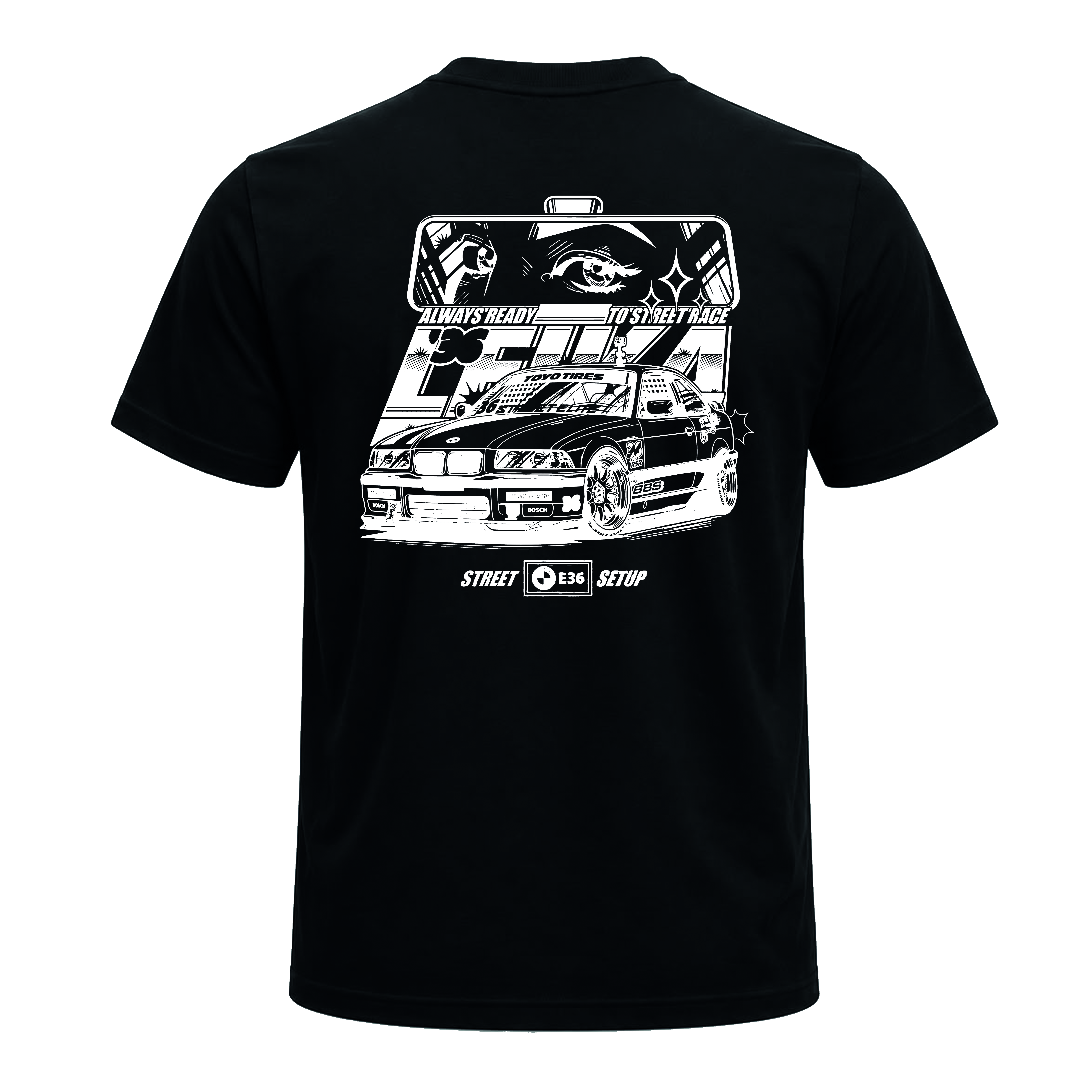 BMW E36 Black T-Shirt