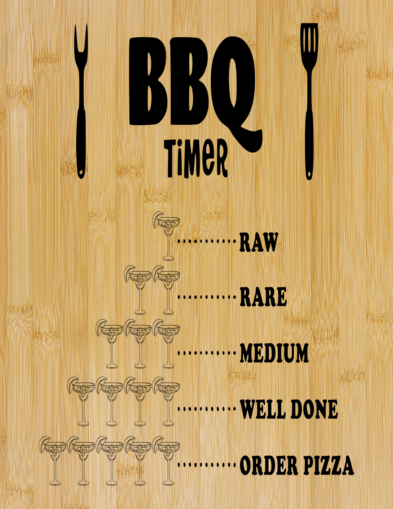 BBQ Timer – Engraved Cutting Board