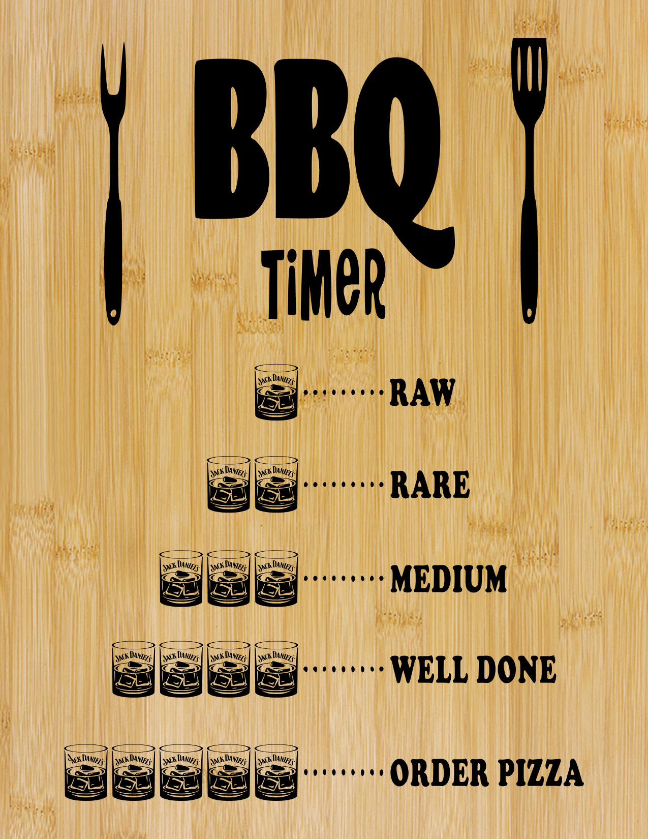 BBQ Timer – Engraved Cutting Board