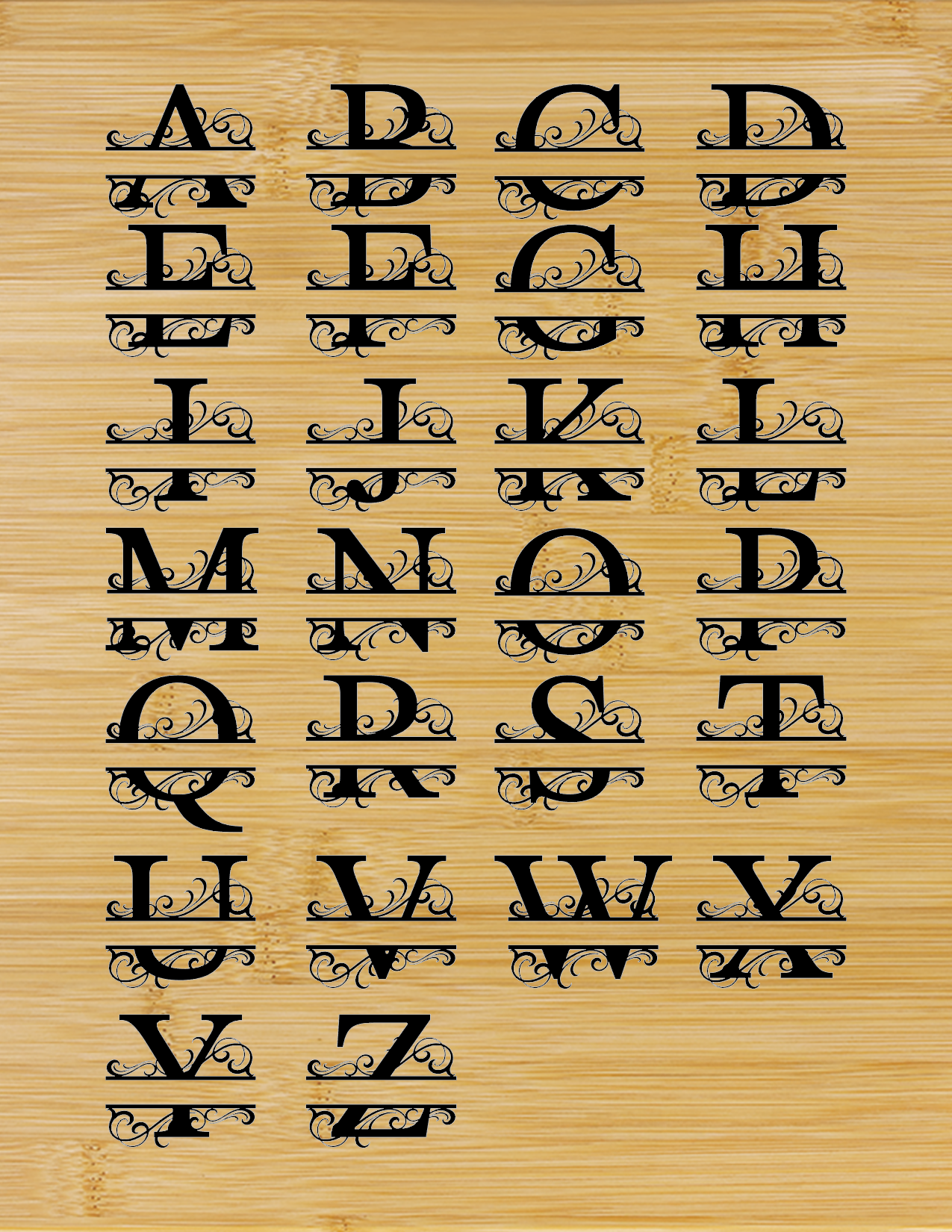 Monogram Cutting Board - Letter and Name