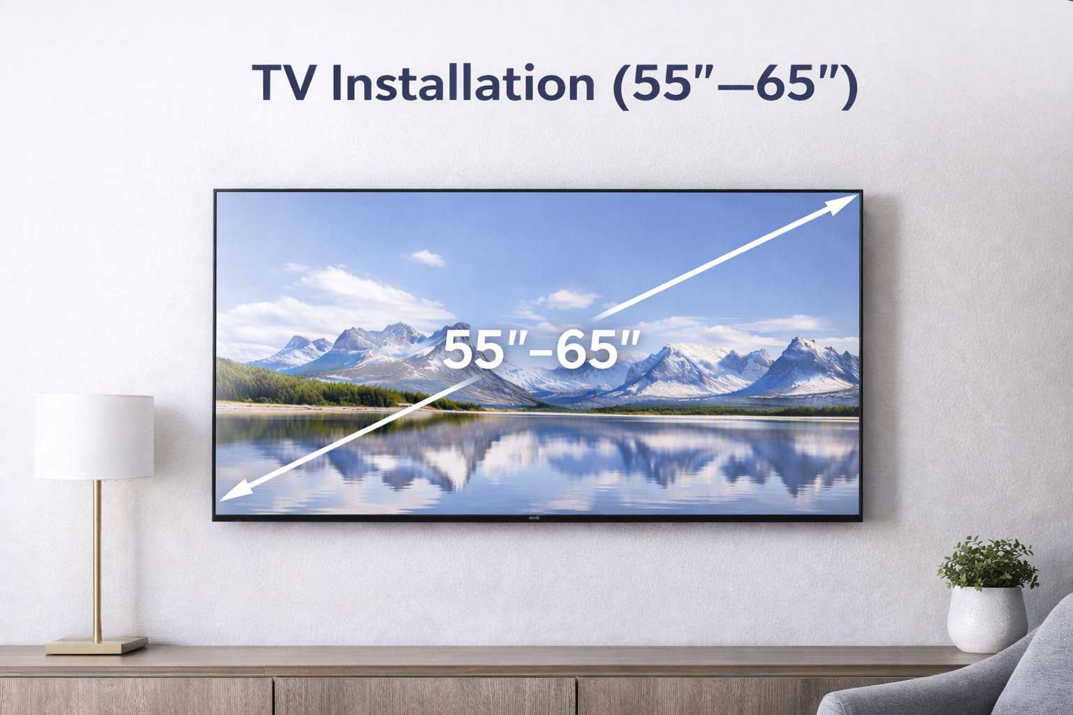 Instalación de TV (55''-65'')