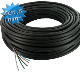 Câble électrique 5G1,5 mm²