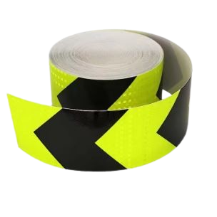 REFLECTIVE CHEVRON TAPE BLACK GREEN