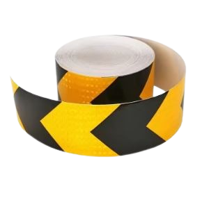 REFLECTIVE CHEVRON TAPE BLACK YELLOW