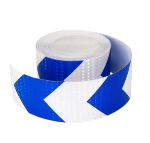 REFLECTIVE CHEVRON TAPE BLUE WHITE