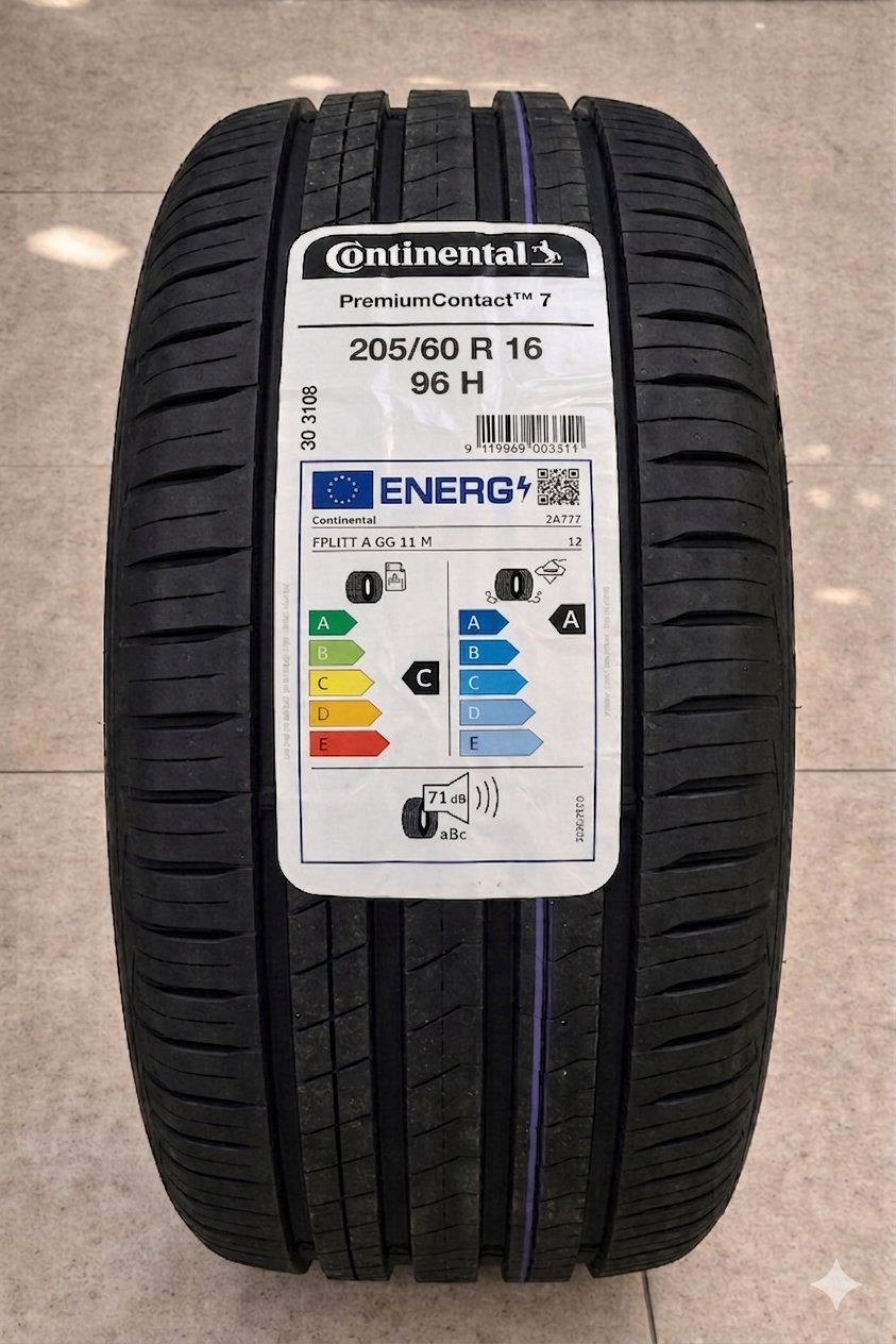 Continental 205/60R16 Premium Contact 7 2026 Tarihli Sıfır Lastik