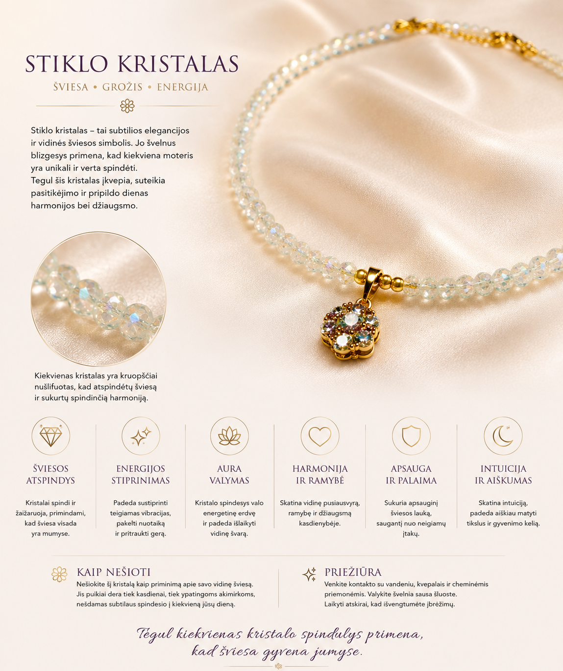 Stiklo kristalo vėrinys