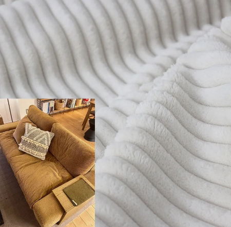 Soft Ribbed Sofa Cover